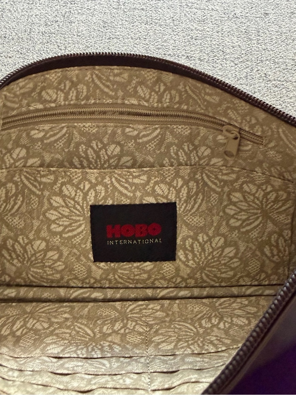 HOBO Dark Brown Leather Wristlet Pouch - Picture 3 of 6